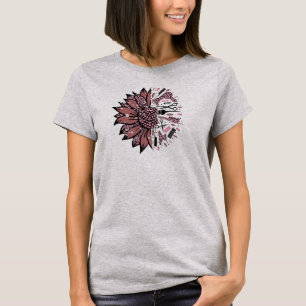 T-shirt Styliste des cheveux Outil de tournesol Mauve et L