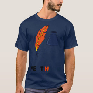 T-shirt Stylo Et Encre En Plumes Quill Drôle