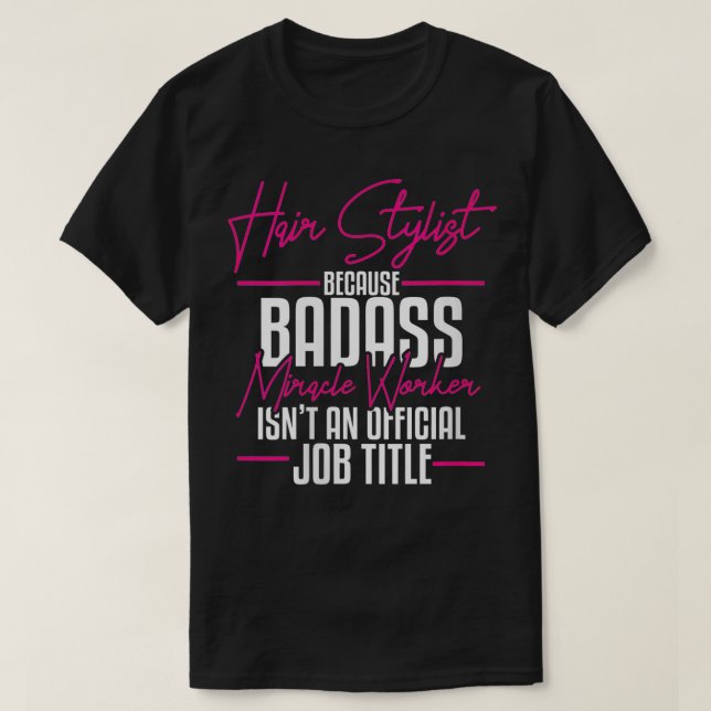 T-shirt Stylo pour femmes Coiffeur Hustler Coiffeur Salon  (Design devant)