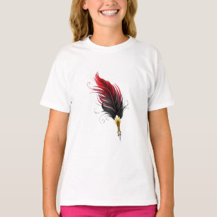 T-shirt Stylo rouge en plumes avec nib or