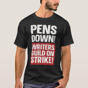 T-shirt Stylos À Baisse Écrivains Culpabilité En Grève Cha