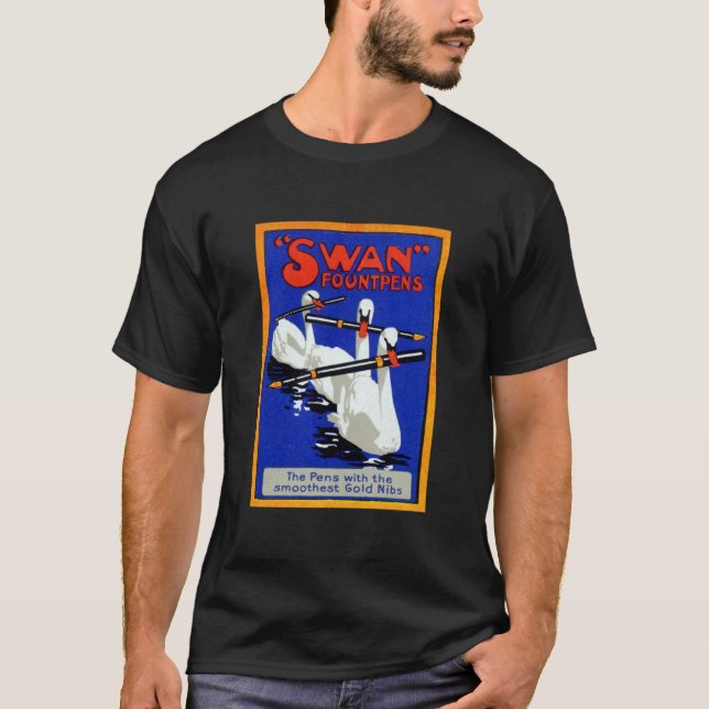 T-shirt Stylos de fontaine de cygne 1920 (Devant)