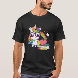 T-shirt Stylos Licorne Enseignant 100 Jours D'école Enseig