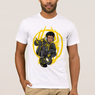 T-shirt Stysa surdimensionné noir imprimé
