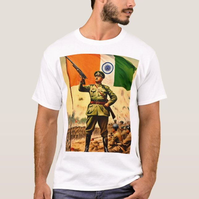T-shirt "Subash Chandra Bose : guerrier de la liberté" (Devant)