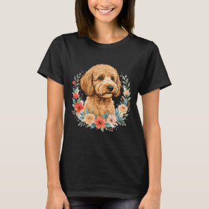 T-shirt Sublimation ronde de chien floral