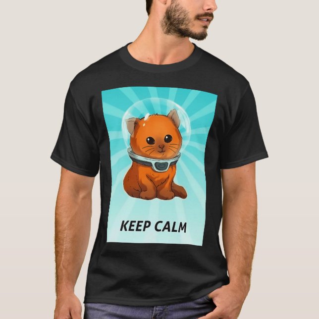 T-shirt Subnautica Conserver le calme Kitty Couleur fixe (Devant)