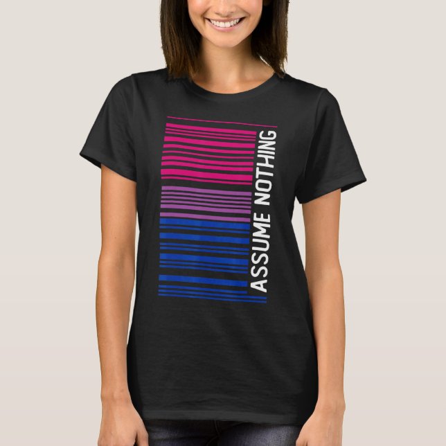 T-shirt Subtil Bisexuel Supposons Rien De Bi Fierté (Devant)