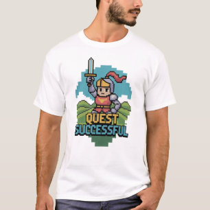 T-shirt Succès de la quête Motivation 8 Bits