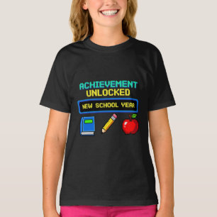 T-shirt Succès débloqué : Nouvelle année scolaire   Jeu ré