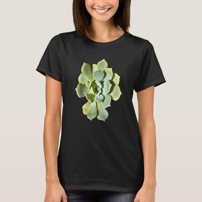 T-shirt Succulent Echeveria Garden Plant Cut Out (Devant)