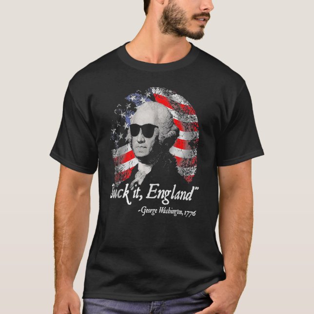 T-shirt Suck It England 4 juillet George Washington 177 (Devant)