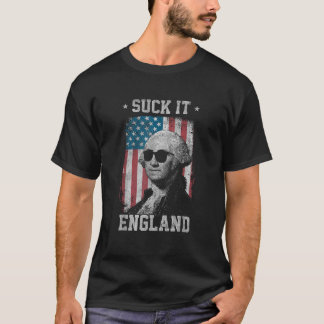 T-shirt Suck It England Drôle 4 juillet George Washingto