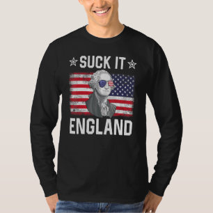 T-shirt Suck It England George Washington 1776 4 juillet