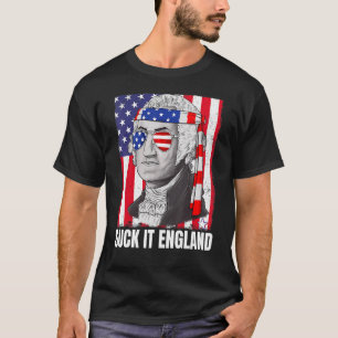 T-shirt Suck It England George Washington Drapeau américai