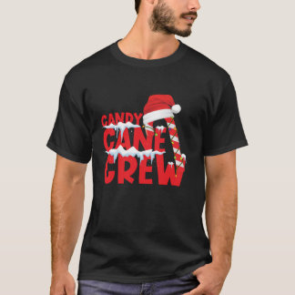T-shirt Sucre de canne Crew Funny Christmas Candy Adulte H