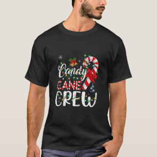 T-shirt Sucre de canne Crew Funny Christmas Family Corresp