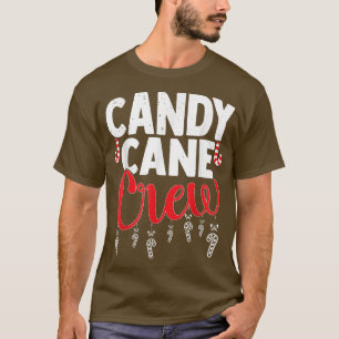 T-shirt Sucre de canne Crew Funny Christmas Sweets Amateur