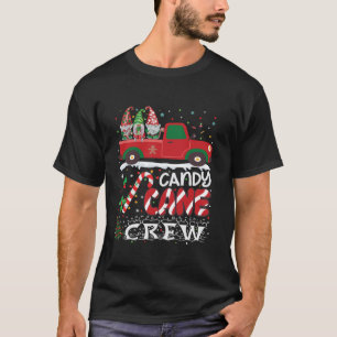 T-shirt Sucre de canne Crew Noël Funny Candy Lover X mas