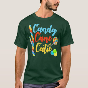 T-shirt Sucre de canne Cutie Christmasfor Kids Girls Toddl