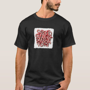 T-shirt Sucre de canne Équipage de Noël Correspondance de