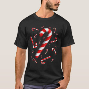 T-shirt Sucre de canne volant de Noël Lover Taster Red et