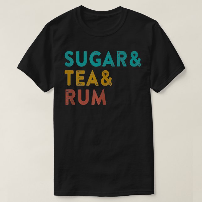 T-shirt Sucre et thé et rhum Wellerman Retro Vidéo virale (Design devant)