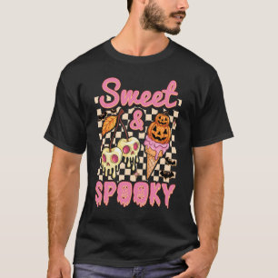 T-shirt Sucrée Et Éffrayante Crème De Glace Halloween Drôl