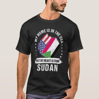 T-shirt Sudanese American Patriot Grown Proud My Heart is 