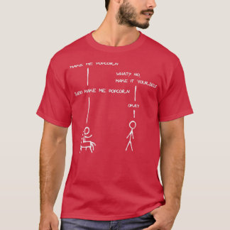 T-shirt Sudo Make Me Popcorn Funny Programming Jokes