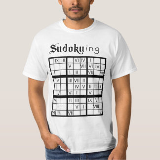 T-shirt Sudoku avec des chiffres romains - Puzzle avec une