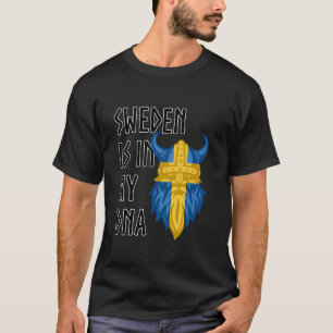 T-shirt Suède ADN Drapeau suédois Viking Cadeaux Scandinav