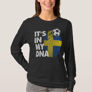 T-shirt Suède Dans Mon Adn Suède Drapeau Équipe Suède