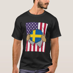 T-shirt Suède Drapeau Sang à l'intérieur de moi Accueil Fi