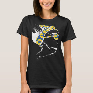 T-shirt Suède fille Suède Drapeau Fière femme Nombre de ve