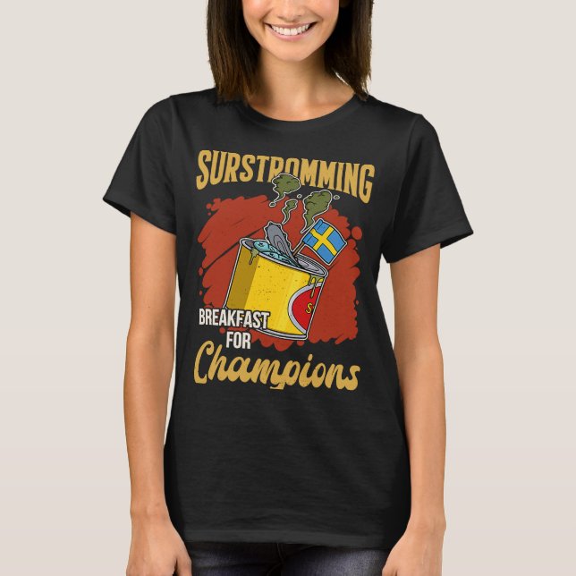 T-shirt Suède Spécialité suédoise de poisson Surstromming  (Devant)