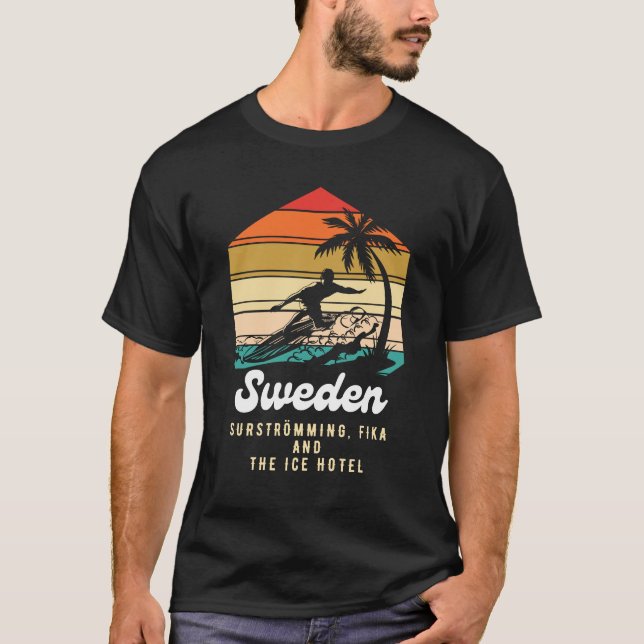 T-shirt Suède surstromme fika hôtel de glace (Devant)