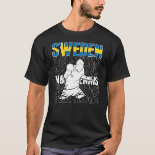 T-shirt Suède Tennis de Table   Soutenir le Ping Pong Suéd
