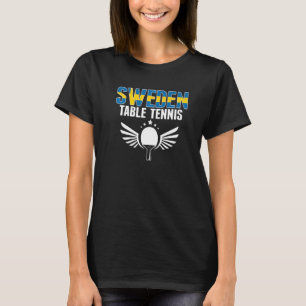 T-shirt Suède Tennis de table Suède Ping Pong Team Soutien