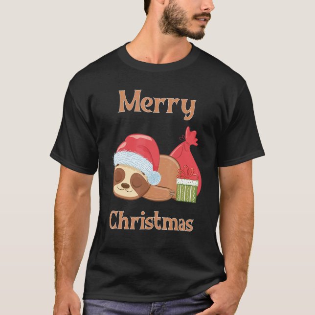 T-shirt Sugar Cute Sloth Christmas 4 (Devant)