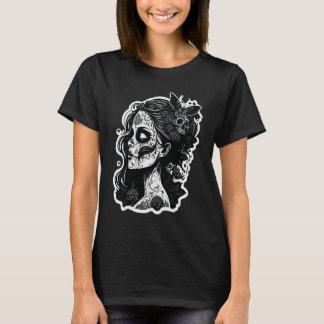 T-shirt Sugar Skull Fashion Model