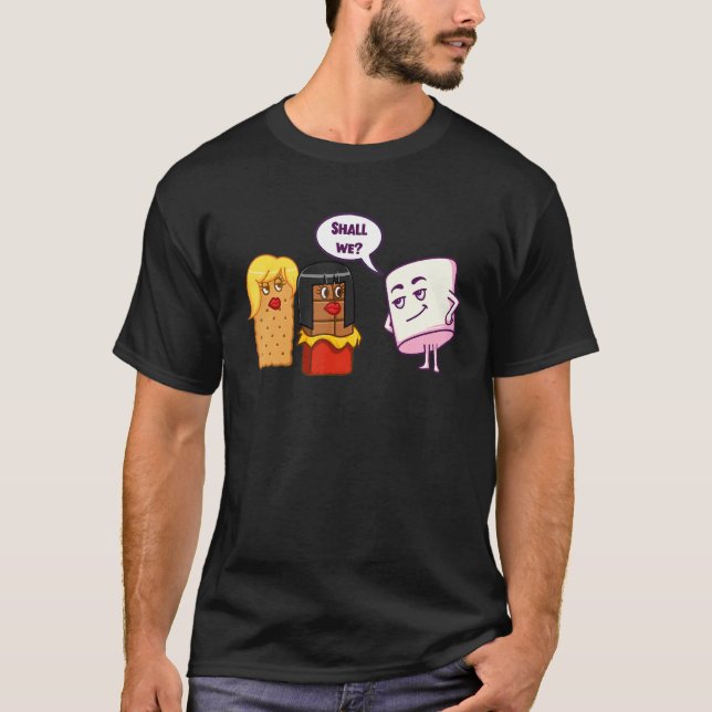 T-shirt Suggestive S'mores Marshmallows Camping S (Devant)