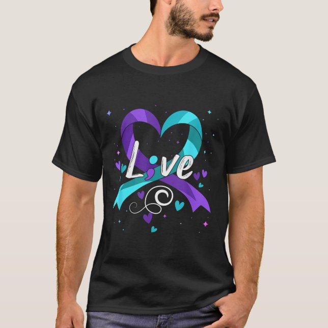 T-shirt Suicide Prevention - Semicolon Suicide Awareness R (Devant)