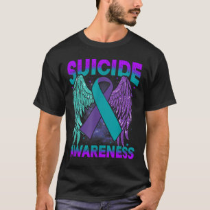 T-shirt Suicide Sensibilisation Vêtements Ailes Ribbon Sui