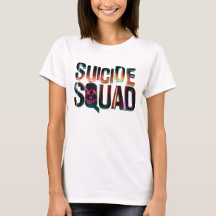 T-shirt Suicide Squad Colorful Glow Logo