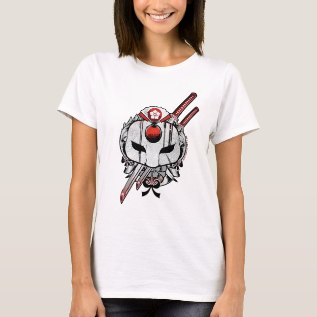 T-shirt Suicide Squad | Katana Mask & Swords Tattoo Art (Devant)