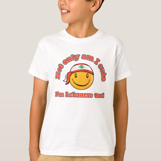 T-shirt Suis non seulement je mignon je suis libanais (Devant)