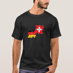 T-shirt Suisse Allemagne Drapeau allemand Suisse