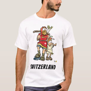 T-shirt suisse avec William Tell, son fils et une 