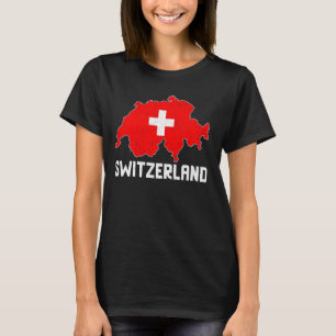 T-shirt Suisse Carte Drapeau Fierté Vêtements-Vêtements